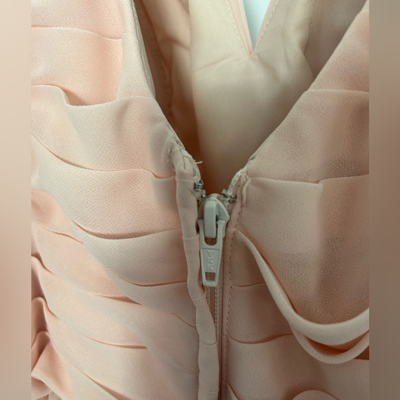 Azazie pearl pink color maxi bridesmaid dress in size A2 - Picture 7 of 10